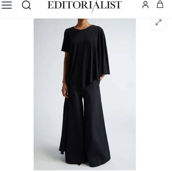 PUPPETS AND PUPPETS Rave Wide Leg Chino Trousers in black - Picture 16 of 16